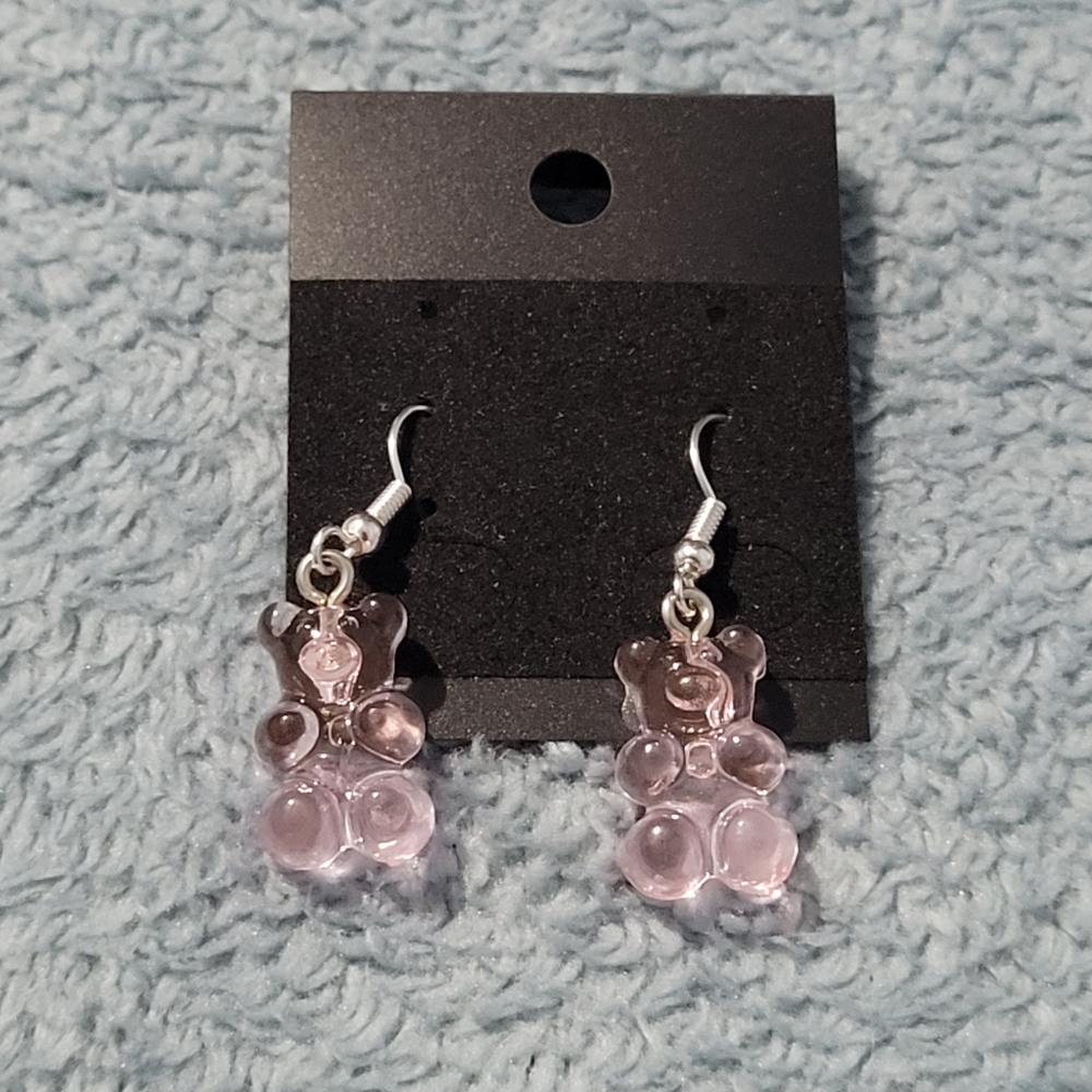 Pink Gummy Bear Earrings
